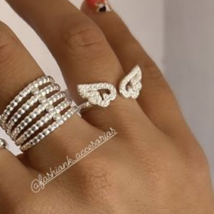 Anillo alas acero ajustable