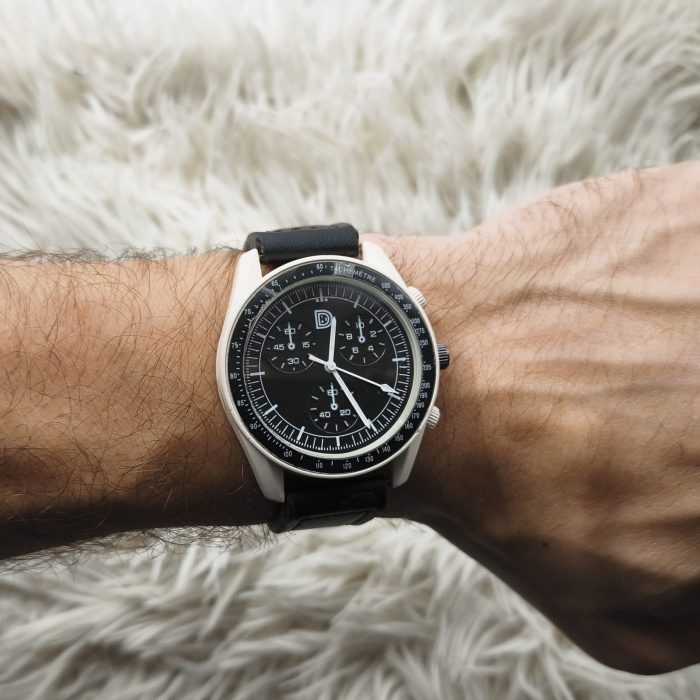 Reloj combinado beige y negro