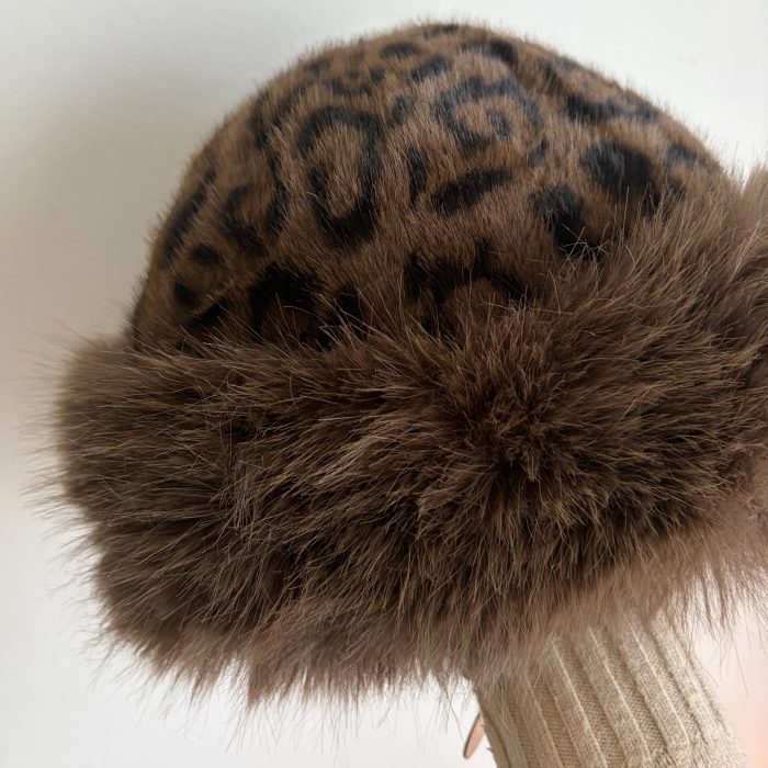 Gorro invierno animal print marrón
