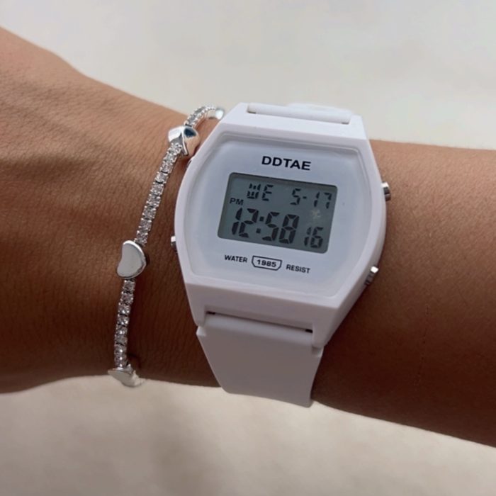 Reloj sumergible blanco goma